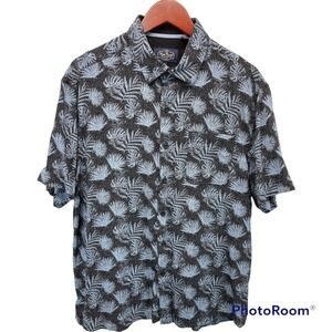 Nat Nast Men's Large Blue Hawaiian Style Button Down Shirt